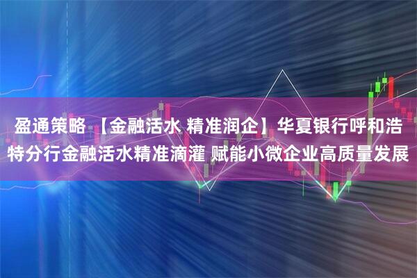 盈通策略 【金融活水 精准润企】华夏银行呼和浩特分行金融活水精准滴灌 赋能小微企业高质量发展