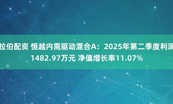 拉伯配资 恒越内需驱动混合A：2025年第二季度利润1482.97万元 净值增长率11.07%